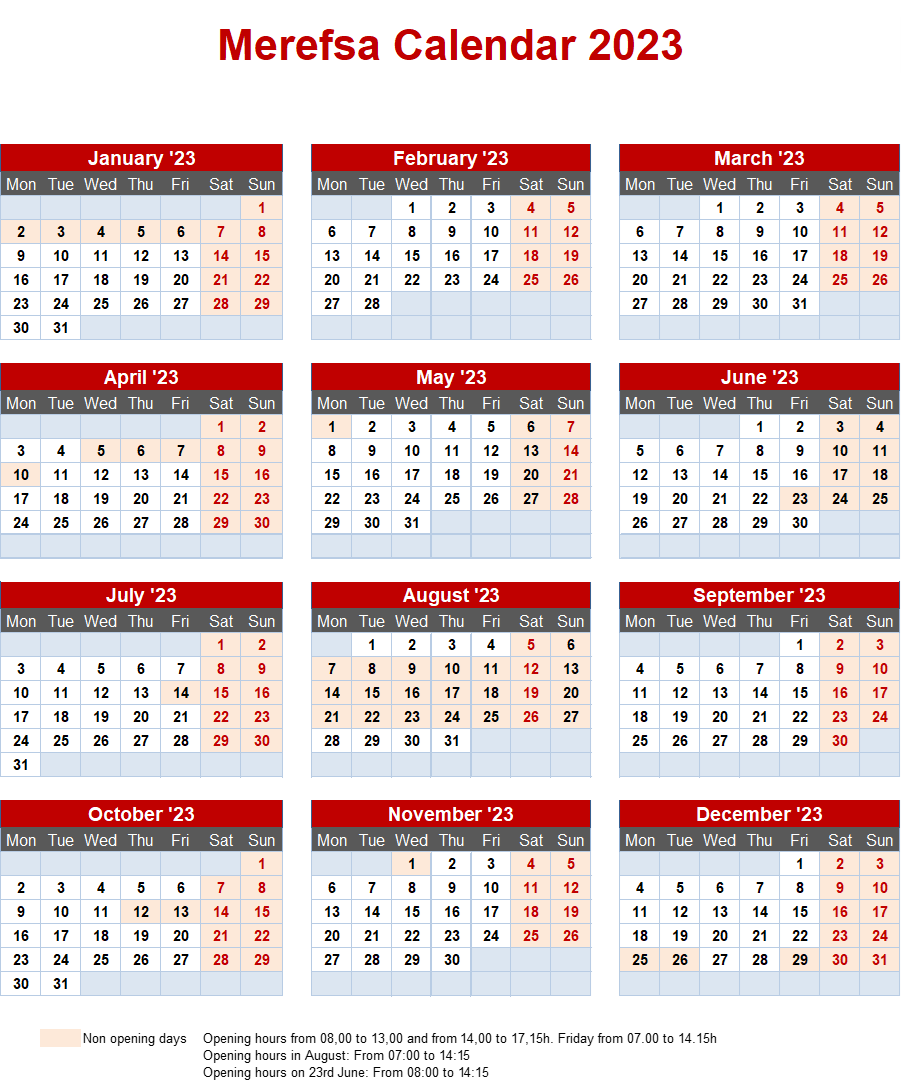 Calendar 2023